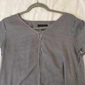Black and White Button up Blouse